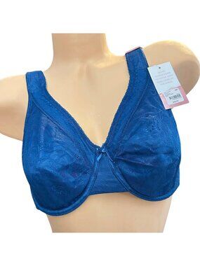 Cacique NWT Blue Modern Lace Underwire Bra 38D